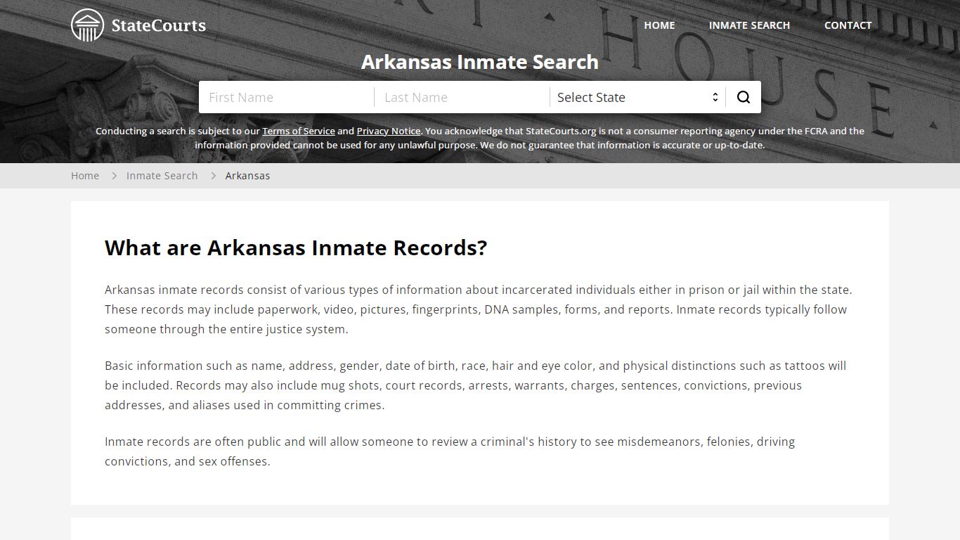 Arkansas Inmate Search, Prison and Jail Information ...